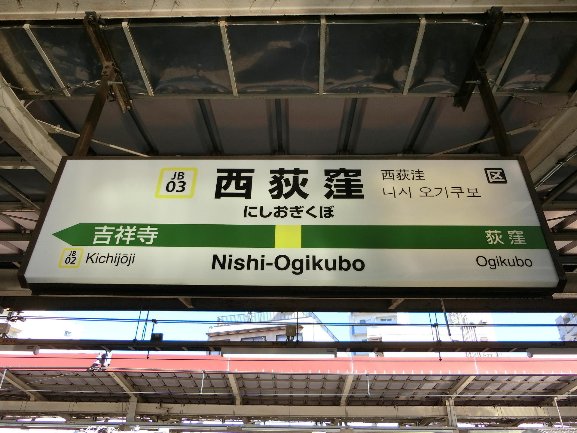 西荻窪駅: 駅名標の世界